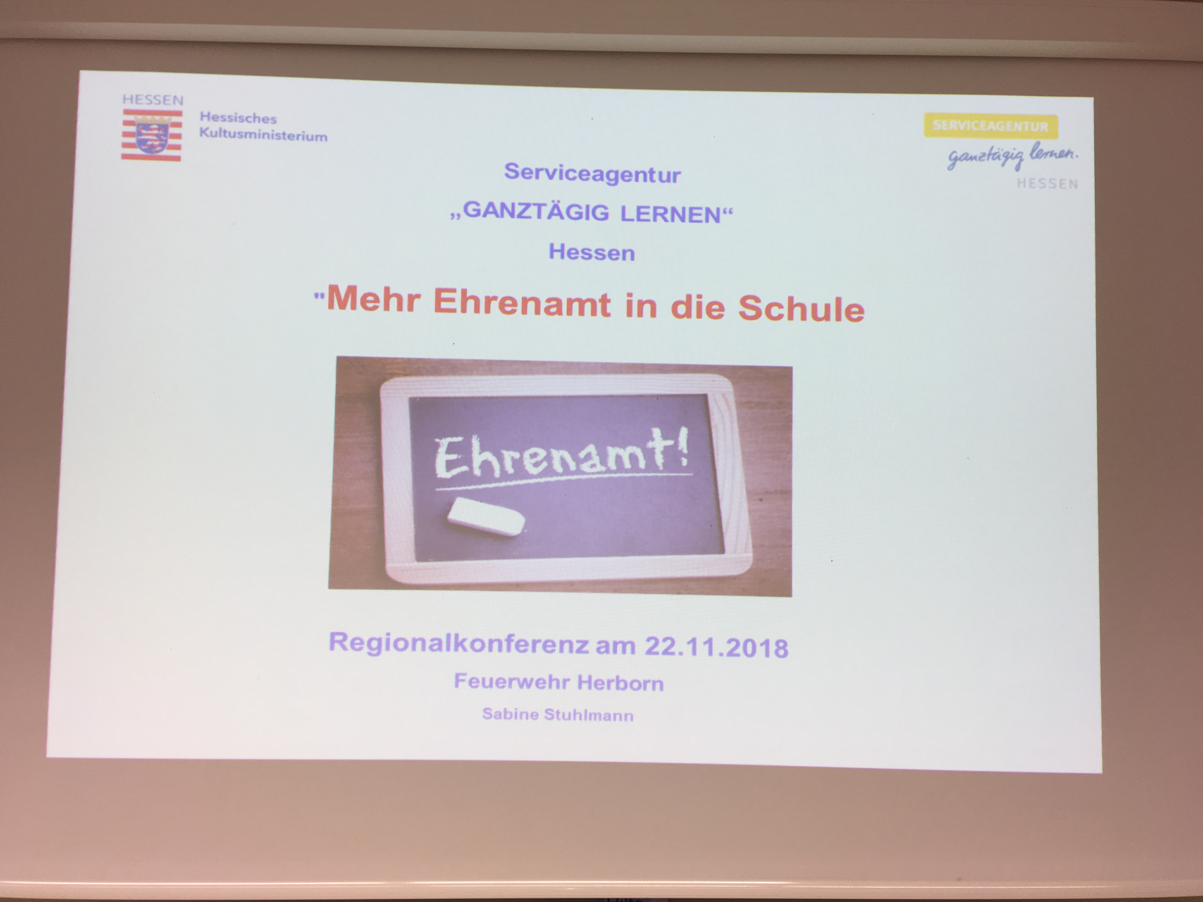 Mehr Ehrenamt in die Schule, Herborn am 22.11.2018